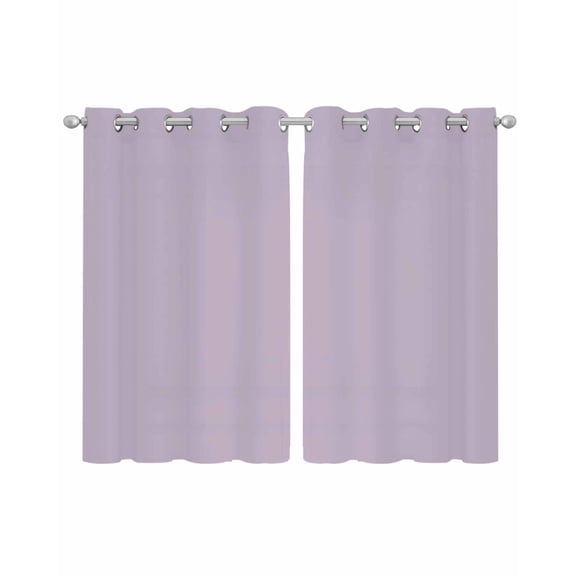 Purple Solid Color Sheer Curtains 54 Inch Length 2 Panels Set for Living Room/Bedroom, Aesthetics Contemporary Luxury Kitchen Curtains Grommet Semi-Sheer Curtains Drapes Window Treatments 42"x54"x2