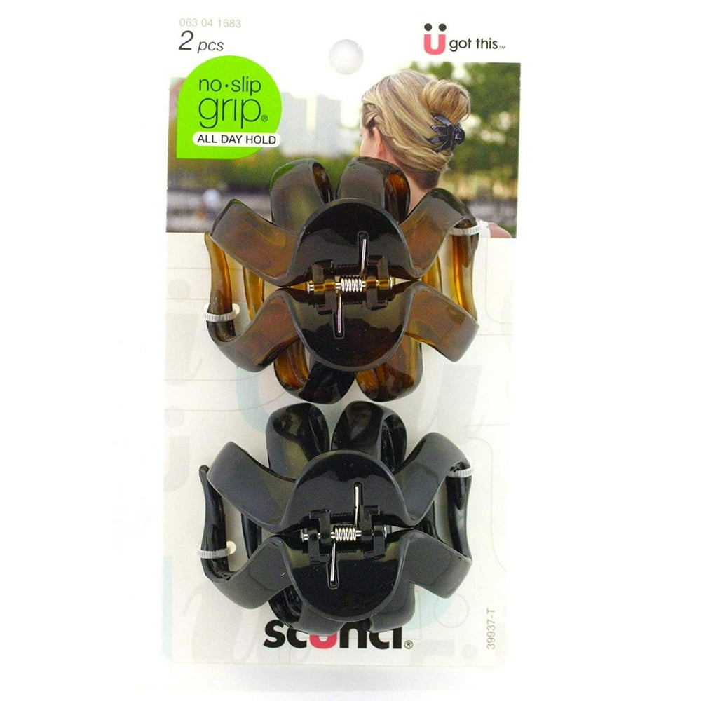 scunci Scunci No Slip Grip Octopus Claw Hair Clips 2 Pcs Walmart