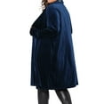thumbnail image 4 of DARING DIVA Women's Plus Velvet Jackets Open Front Lightweight Long Sweaters 2X Dark Blue, 4 of 6