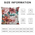 thumbnail image 5 of Leisuo Throw Pillow Cover Blue Flower Watercolor Rose Floral Colorful Maroon Allover Decorative Pillow Case Home Decor Square Pillowcase White, 5 of 5