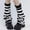 White, variant on Striped Knee High Socks with Rhinestone Star Patches, Gothic Punk Y2K Long Socks Sweet Cool Cosplay Party Socks Dark Gray One Size