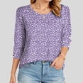 thumbnail image 2 of Godom Women's Casual 3/4 Sleeve T-Shirts Round Neck Cute Tunic Tops Basic Tees Blouses Business Work Tee Top, 2 of 5