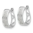thumbnail image 2 of 14k White Gold Diamond Hinged Oval Hoop Earrings EM5379, 2 of 4