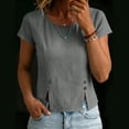 thumbnail image 5 of ByworldtasicNo Boundaries Casual Blouses for Women Short Sleeve Cute Tops Dressy Cute Trendy 2026 Basic T Shirt, 5 of 6