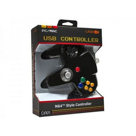 USB Nintendo 64 N64 Controller for PC and Mac (Black)