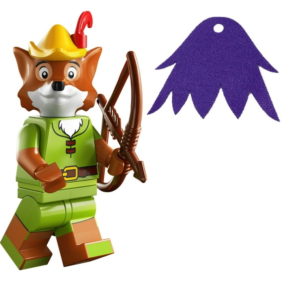 LEGO MiniFigures Disney 100 Series 3: Robin Hood Minifigure - 71038 With Purple Cape