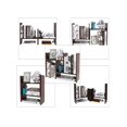 thumbnail image 3 of Adjustable Desktop Shelf Wood Small Bookshelf Desk Supplies Organizers and Accessories Storage Display Rack Office Decor, Brown, 3 of 5