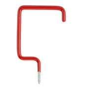 Hyper Tough Screw-in Vinyl Coated Garage Square Screw Hook, Red