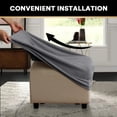 thumbnail image 6 of Stretch Ottoman Cover Ottoman Slipcovers Square for Living Room Foot Stool Stretch Covers to Fit Ottoman Foot Rest with Elastic Bottom/M/Black, 6 of 6
