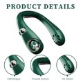 thumbnail image 2 of Ventilador De Cuello Ventilador de cuello digital plegable USB recargable de 3 velocidades sin aspas (verde noche oscuro), 2 of 8