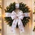 thumbnail image 5 of Glitter Wired Sheer Christmas Ribbon - 1.5In 10Yd Snowflake Design for Floral, Craft, Christmas Tree Decorations, Wreaths, Gift Wrapping, 5 of 6