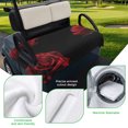 thumbnail image 5 of Golf Cart Seat Covers for 2 Seater,Red Rose Microfiber Cart Seat Towel Blanket,Vintage Abstract Garden Flower Floral Black Absorbent Breathable Non Slip Bench Seats Protector for Golf Course 51"x31", 5 of 9