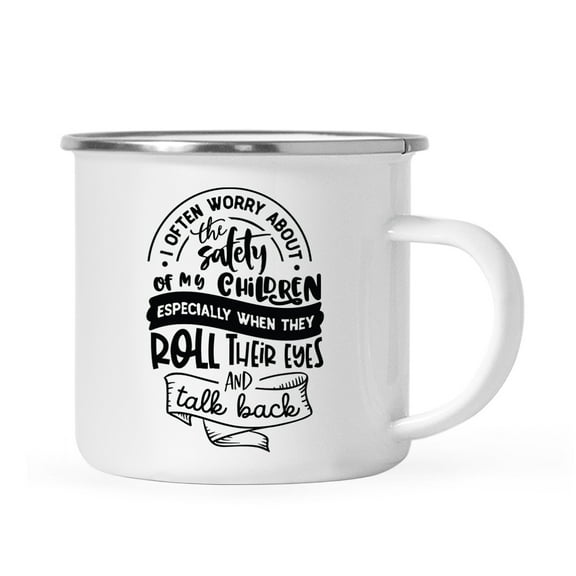 Koyal Wholesale Funny Mother's Day Stainless Steel Campfire Coffee Mug, I Often Worry About The Safety Of My Children