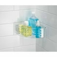 thumbnail image 4 of iDesign Clear Suction Bathroom Shower Corner Basket, 9" L x 7" W x 3.5" H, 4 of 4