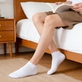 thumbnail image 4 of TELOLY 3Pairs Ankle Socks Men,Size 37-45 Athletic Socks,Extra Wide & Large Mens No Show Socks,White, 4 of 7