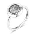 thumbnail image 1 of Anillo apilable de lujo Chapado en plata para mujer, anillos de joyería fina con margaritas y flores infinitas reales para fiesta de compromiso y boda, 1 of 5