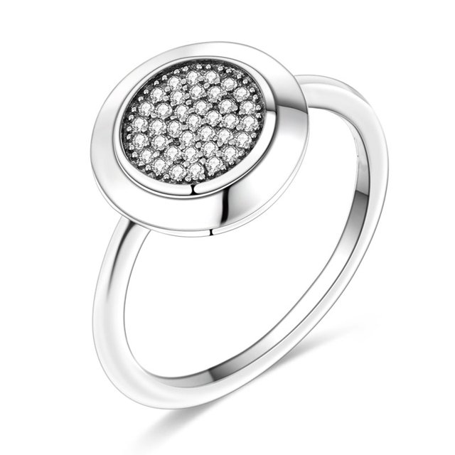 Anillo apilable de lujo Chapado en plata para mujer, anillos de joyería fina con margaritas y flores infinitas reales para fiesta de compromiso y boda