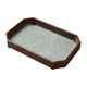 thumbnail image 2 of Bandeja de almacenamiento de vidrio para baño, escritorio, solución de almacenamiento, organizador, tocador de maquillaje, cajón Marrón oscuro poligonal, 2 of 9