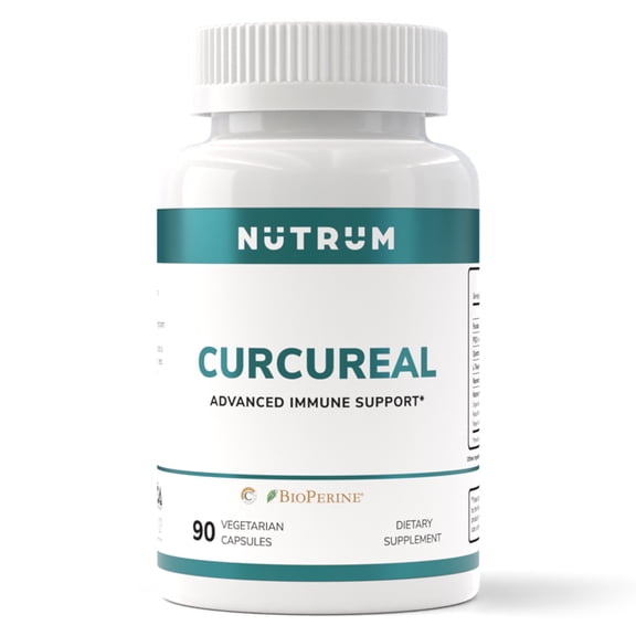 Nutrum Curcureal Immune Support Supplement – Advanced Cellular Defense & Recovery – Curcumin C3 Reduct, Reishi, Quercetin, Fucoidan – 90 Vegan Capsules – Patented Formula