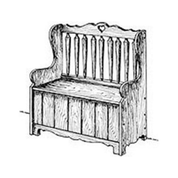 Woodcraft Project Paper Plan To Build Hall Storage Bench - Material Not Included