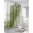 thumbnail image 3 of Shower Curtain Abstract Ombre Sage Green Marble Bathroom Curtains with Hooks, Waterproof Fabric White Modern Art Bath Shower Curtains Set for Bathroom Bathtubs Decor 72x72 Inch, 3 of 8