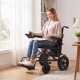 thumbnail image 4 of Erinnyees 24V Electric Wheelchair Foldable, 500W Dual Motor All-Terrain Lightweight Wheelchair, Black, 4 of 10