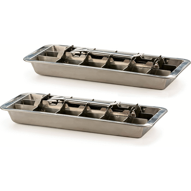 RSVP Set of 2 Stainless Steel Ice Cube Trays ICE 18 X2