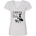 thumbnail image 3 of Inktastic I'd Rather Be in Paris Shopping and Travel Women's V-Neck T-Shirt, 3 of 5