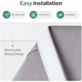 thumbnail image 4 of 100% Light Gray Linen Blackout French Door Curtains, Privacy Door Window Curtains, 34 X 40 Inch Room Darkening Blinds, Thermal Insulated Shades for Bedroom, 1 Panel, 4 of 9