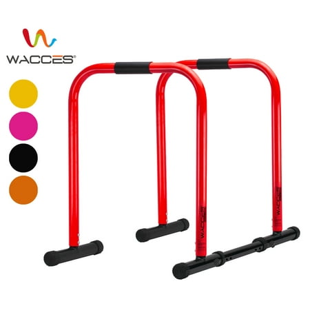 wacces heavy duty functional fitness station equalizer dip bar red