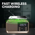 thumbnail image 6 of Bluetooth Radio Speaker, larm Clock Radio with Wireless Charging, FM Radio Speaker with Bluetooth 5.3/FM Radio/USB Port/TF Card/Aux in, Speaker Portable Radio for Bedroom, Kitchen Outdoor, 6 of 7