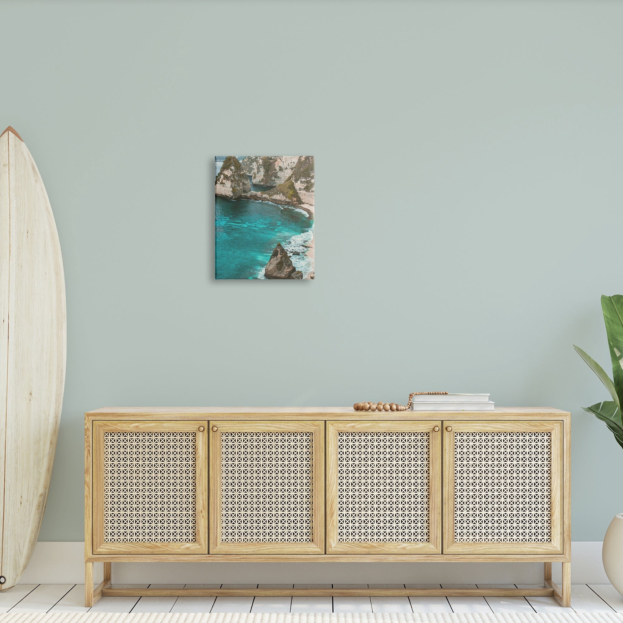 Stupell Industries Clear Water Beach Cove Rocky Coast Photography, 30 x 40,Design by Daphne Polselli