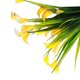 thumbnail image 5 of Monstrate 25 cabezas de tela de seda 5 ramas ramo de flores artificiales boda flor falsa Flores artificiales amarillo 38cm, 5 of 6