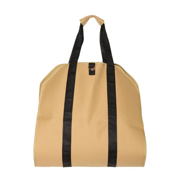TISHITA Firewood Carrier Log Tote Handbag Fireplace Accessory Fire Wood Holder Wood Carrying Bag for Travel Indoor Backpacking Picnic Khaki
