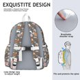 thumbnail image 5 of Cute Boxer Dog and Flowers Florals Backpack for School,Cute School Bag,Schoolbag with Adjustable Shoulder Straps & Padded Back,13.4"x11"x4.7", 5 of 6