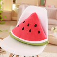 thumbnail image 1 of Cool Semicircle Watermelon Plush Pillow Stuffed Triangular Fruit Doll, 1 of 5