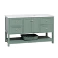 thumbnail image 2 of Lakeshore 60" Single Bathroom Vanity with Sage Green Cabinet and Engineered White Top, 2 of 6