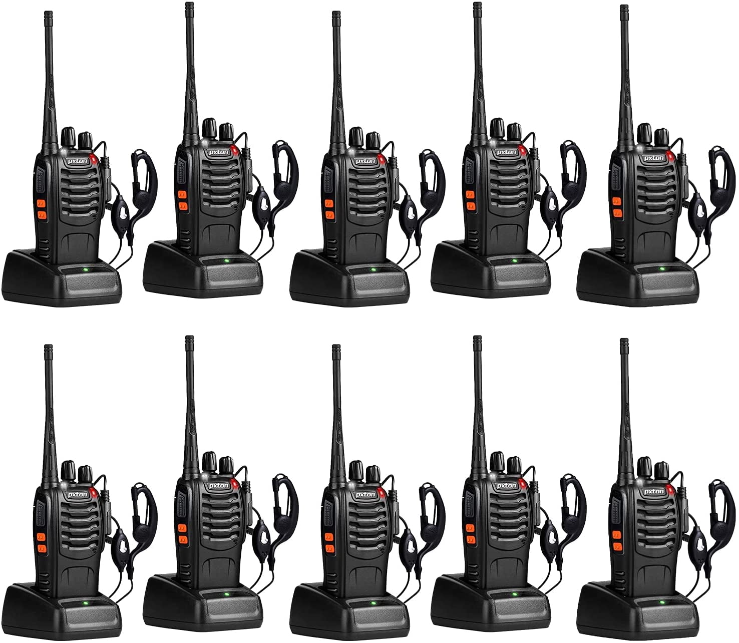 Ansoko Long Range Walkie Talkies充電可能な2つのウェイラジオ16チャンネルUHF大人向け2ウェイラジオ4のパック