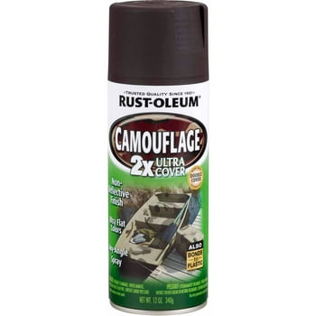 Earth Brown, Rust-Oleum Camoue 2X Ultra Cover Spray Paint, 12 oz