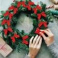 thumbnail image 6 of Christmas Mini Bow,Small Christmas Tree Bow,Pre-Tied Small Party Decoration,Mini Xmas Supplies for DIY Indoor and Outdoor Use,Red, 6 of 7