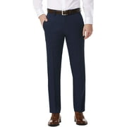 Kenneth Cole Reaction Mens Urban Heather Slim-Fit Flat-Front Dress Pant 30W x 30L Blue