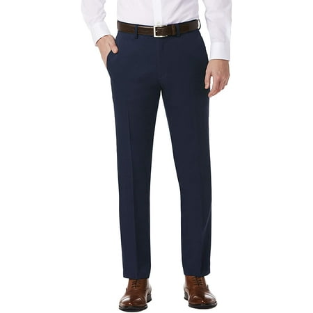 Kenneth Cole Reaction Mens Urban Heather Slim-Fit Flat-Front Dress Pant 30W x 30L Blue