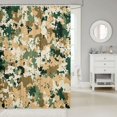 thumbnail image 2 of Manfei Minimalst Camouflage Shower Curtain 72Wx84L, Countryside Camo Bathroom Shower Curtain, Sage Green, 2 of 5