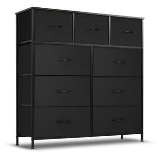 black dresser under 200 Sikaic Black Tall Dresser with 6 Storage Drawers and Sturdy Base Modern Chest of Drawers for Bedroom main image 1
