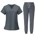 thumbnail image 4 of Abbraccia 2xFemale Scrub Set Machine Washable Nurse Work Clothing for Beauty Salon, 4 of 10