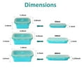 thumbnail image 2 of Collapsible Foldable Silicone Food Storage Container, Leftover Meal Box With Airtight Plastic Lids For Kitchen, Bento Lunch Boxes-Microwave, Dishwasher and Freezer Safe (Set of 3), 2 of 7