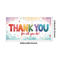 thumbnail image 2 of Appreciation Banner Thank You Colorful Design Gratitude Decoration Thankful Message Fun Theme for Party Celebration Event, 2 of 7