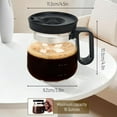 thumbnail image 7 of Coffee Pot Mug, 16oz Clear Heat-Resistant Glass Cup with Lid, Mini Portable Transparent Travel Mug for Hot Coffee and Tea, 7 of 7
