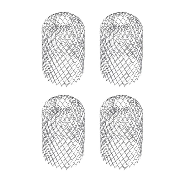 Naiovety 4 unids/set colador de hojas fácil de instalar y protector de canalón en filtro de aluminio tapa de drenaje tamaño ajustable Jardín y Patio 15 cm de alto 8 cm de diámetro