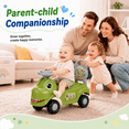 thumbnail image 3 of JoyStone Ride On Push Car for Toddlers, Push Walker Ride On Car with Music, Sounds, Interactive Steering Wheel, Dinosaur Ride On Toy for Boys Girls, Green, 3 of 9